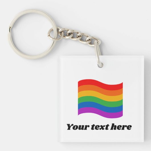 Gay Pride Merch Regenboogvlag LGBTQ Sleutelhanger (voorkant)