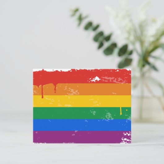 Gay Pride Merchandise Briefkaart (Staand voorkant)