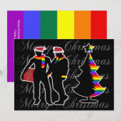Gay Pride Merry-kerstkeukens en -bomen Feestdagenkaart (Voorkant / Achterkant)