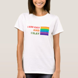 Gay Pride met citaat Ik ben homo en slak. T-shirt