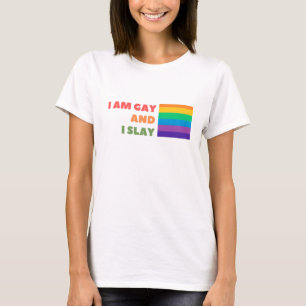 Gay Pride met citaat Ik ben homo en slak. T-shirt