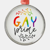 Gay Pride Metalen Ornament (Voorkant)