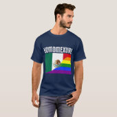 Gay Pride Mexican Rainbow Flag Proud Homoseksueel T-shirt (Voorkant volledig)