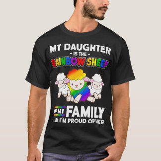 Gay Pride Month Mam Mijn dochter is regenboogschaa T-shirt