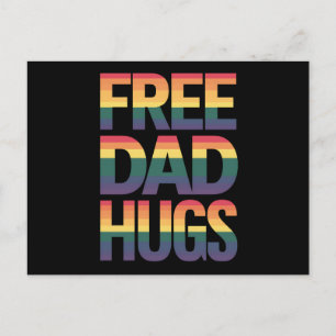 Gay Pride Month Proud Ally Free Dad Hugs LGBTQ Gay Briefkaart
