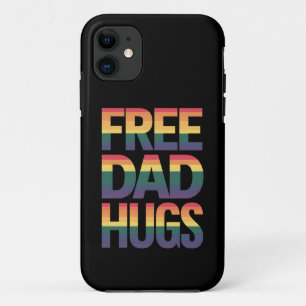 Gay Pride Month Proud Ally Free Dad Hugs LGBTQ Gay Case-Mate iPhone Case