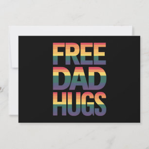 Gay Pride Month Proud Ally Free Dad Hugs LGBTQ Gay Kaart