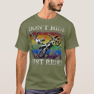 Gay Pride Motocross verberg alleen de LGBTQ T-shirt