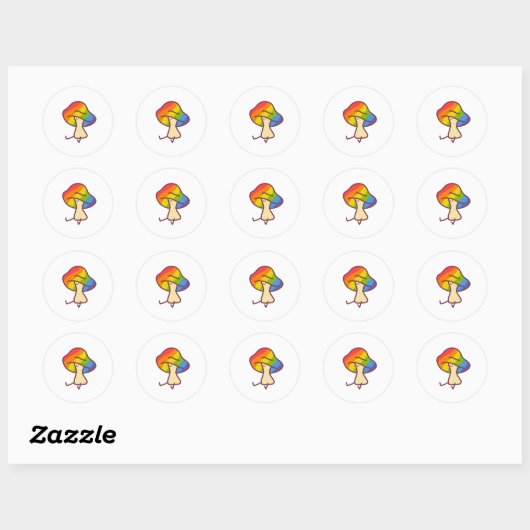 Gay Pride Mushroom Sticker (Vel)