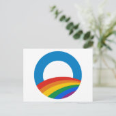Gay Pride Obama Briefkaart (Staand voorkant)