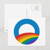 Gay Pride Obama Briefkaart (Voorkant / Achterkant)