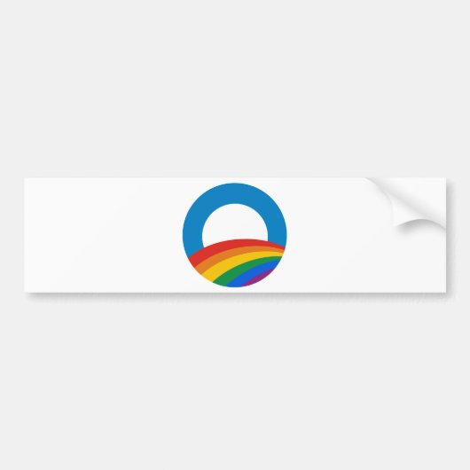 Gay Pride Obama Bumpersticker (Voorkant)