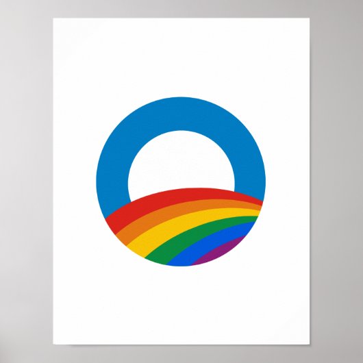 Gay Pride Obama T-shirt Poster (Voorkant)