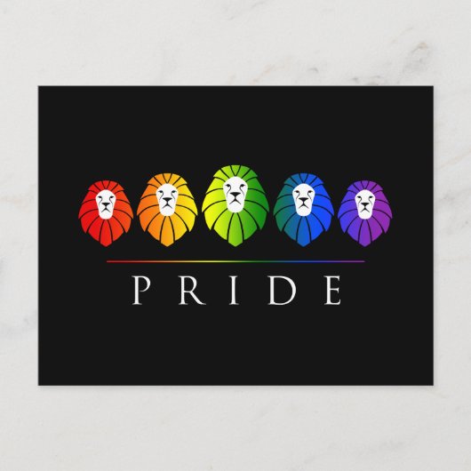 Gay Pride of Lions - LGBT Briefkaart (Voorkant)