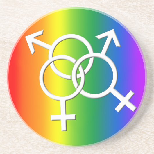 Gay Pride Onderzetter LGBT Pride Rainbow Drink Ond (Voorkant)