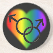 Gay Pride Onderzetters Rainbow Love Drink Coasters (Voorkant)