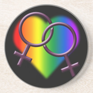 Gay Pride Onderzetters Rainbow Love Drink Coasters