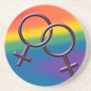 Gay Pride Onderzetters Rainbow Love Drink Coasters