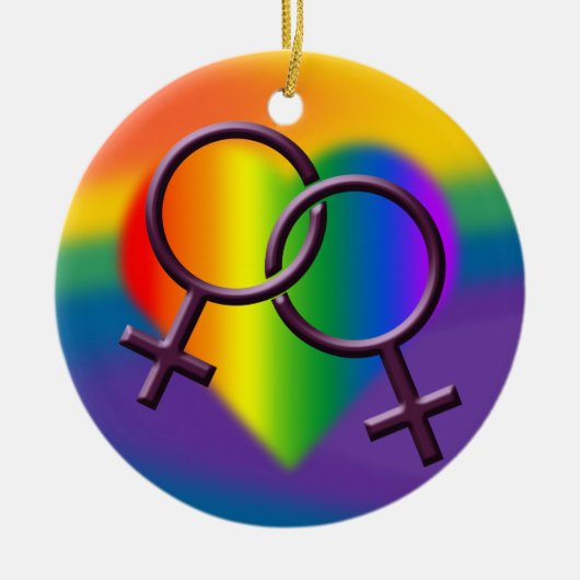 Gay Pride Ornament Gay Women's Love Decoration (Voorkant)