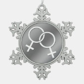 Gay Pride Ornament Personalized Lesbian Love Gifts (Voorkant)
