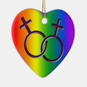 Gay Pride Ornament Personalized Lesbian Love Gifts (Rechts)