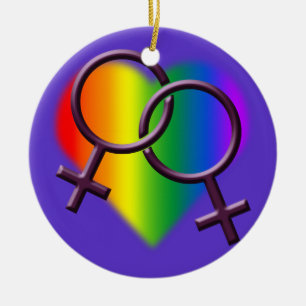 Gay Pride Ornament Personalized Lesbian Love Gifts