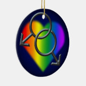 Gay Pride Ornament Personalized Man Love Gifts (Rechts)