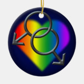 Gay Pride Ornament Personalized Man Love Gifts (Voorkant)