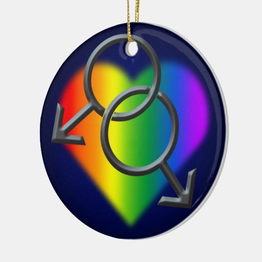 Gay Pride Ornament Personalized Man Love Gifts (Links)