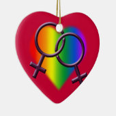 Gay Pride Ornament Personalized Rainbow Love Gifts (Rechts)