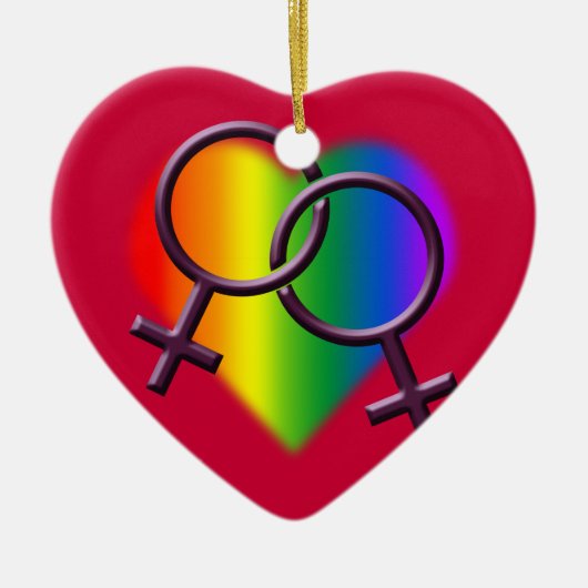 Gay Pride Ornament Personalized Rainbow Love Gifts (Voorkant)