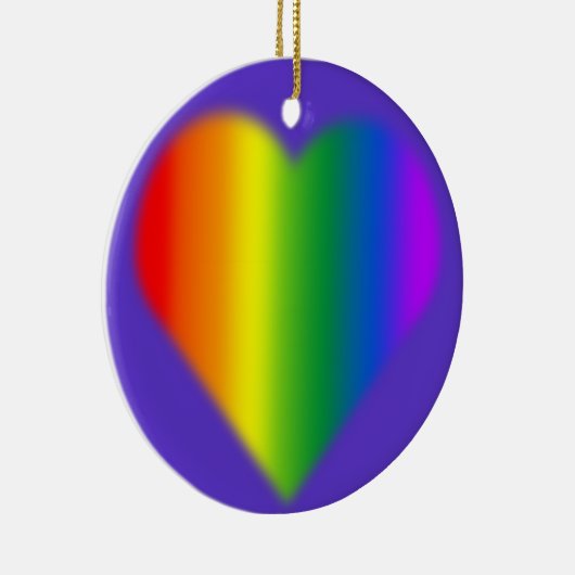 Gay Pride Ornament Personalized Rainbow Love Gifts (Rechts)