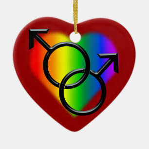 Gay Pride Ornament Personalized Rainbow Love Gifts