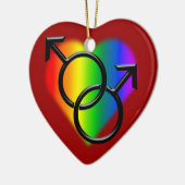 Gay Pride Ornament Personalized Rainbow Love Gifts (Links)