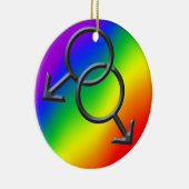 Gay Pride Ornament Personalized Rainbow Love Gifts (Rechts)