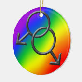 Gay Pride Ornament Personalized Rainbow Love Gifts (Links)
