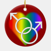 Gay Pride Ornament Personalized Rainbow Love Gifts (Achterkant)