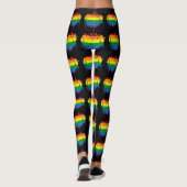 Gay Pride Paint Splatter Heart Leggings (Achterkant)
