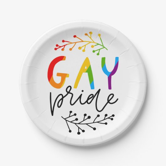 Gay Pride Papieren Bordje (Voorkant)