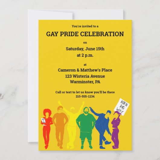 Gay Pride Parade Celebration Party Kaart (Voorkant)