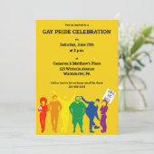 Gay Pride Parade Celebration Party Kaart (Staand voorkant)