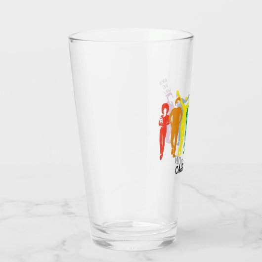 Gay Pride Parade Illustration Personalized Glas (Rechts)