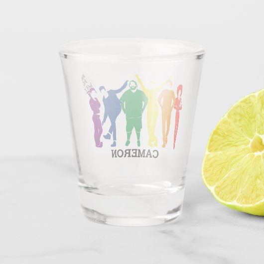 Gay Pride Parade Illustration Personalized Shot Glas (Achterkant)