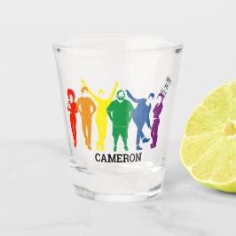 Gay Pride Parade Illustration Personalized Shot Glas
