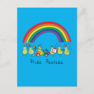 Gay Pride Parade LGBTQ Pears Briefkaart