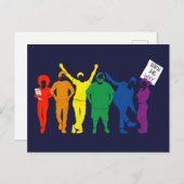 Gay Pride Parade Rainbow Colour People Briefkaart (Voorkant / Achterkant)