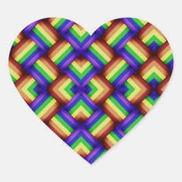 gay pride partij patroon hart sticker