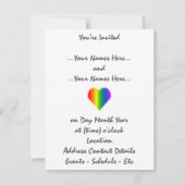 Gay Pride Party Invitations Rainbow Love Kaarten (Achterkant)