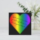 Gay Pride Party nodigt de kaarten van de zelfde-Se (Staand voorkant)