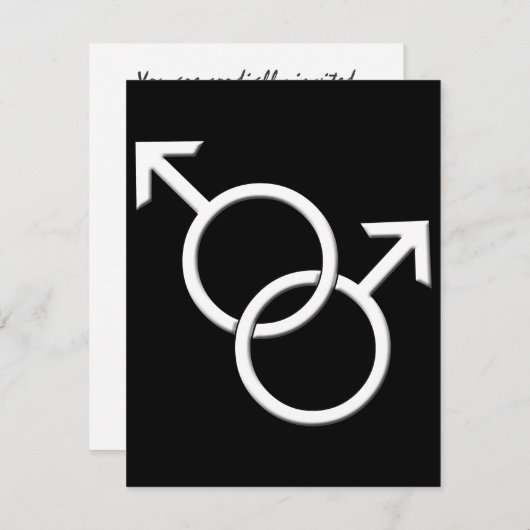 Gay Pride Party nodigt de kaarten van de zelfde-Se (Voorkant / Achterkant)